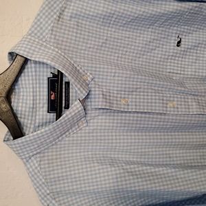 NWOT Vineyard Vines Men's Blue Check Button Down
